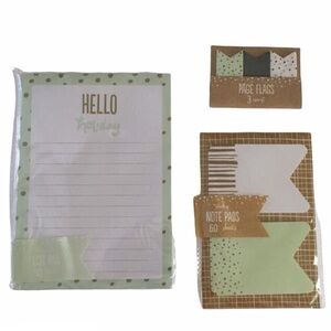 Christmas Dots Hello Holiday Stationery Set Notepad List Sticky Notes Page Flags